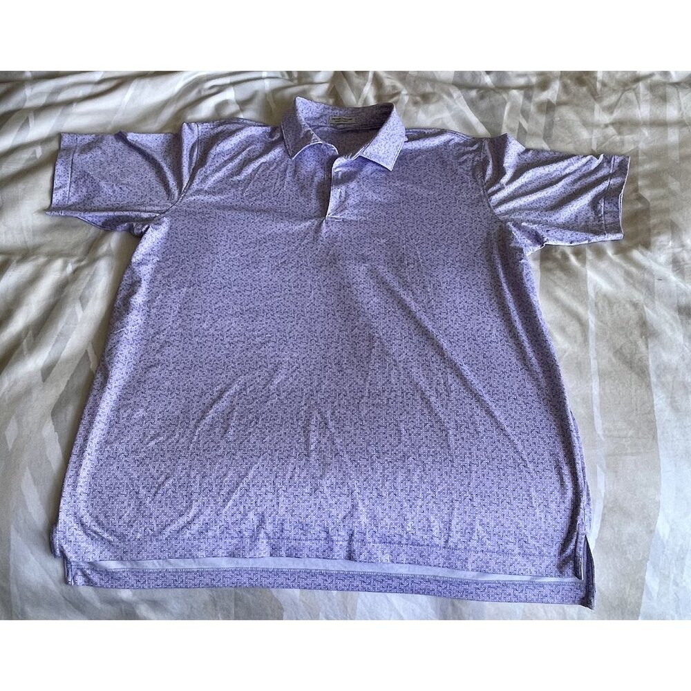 Peter Millar XL Polo Summer Comfort Purple Dots- Excellent